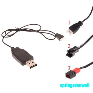 [springevenwell] ที่ชาร์จแบตเตอรี่ usb 3.7V sm-2p jst xh2.45 x5 สําหรับเฮลิคอปเตอร์บังคับ