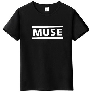 เสื้อยืดผ้าฝ้าย 100 % พิมพ์ลาย Muse Rock Band Hip Hop