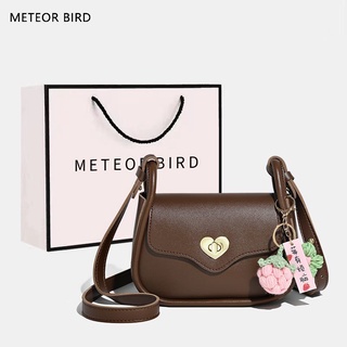 Meteor BIRD กระเป๋าสะพายไหล่ ทรงสี่เหลี่ยม ขนาดเล็ก แฟชั่นสไตล์เกาหลี สําหรับสตรี