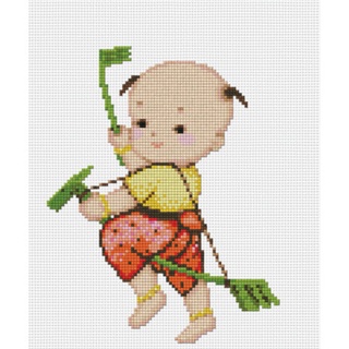 ขี่ม้าก้านกล้วย (TC-07) ชุดปักครอสติช ภิญญ์ ,Cross Stitch Kit Pinn (Pre Order)