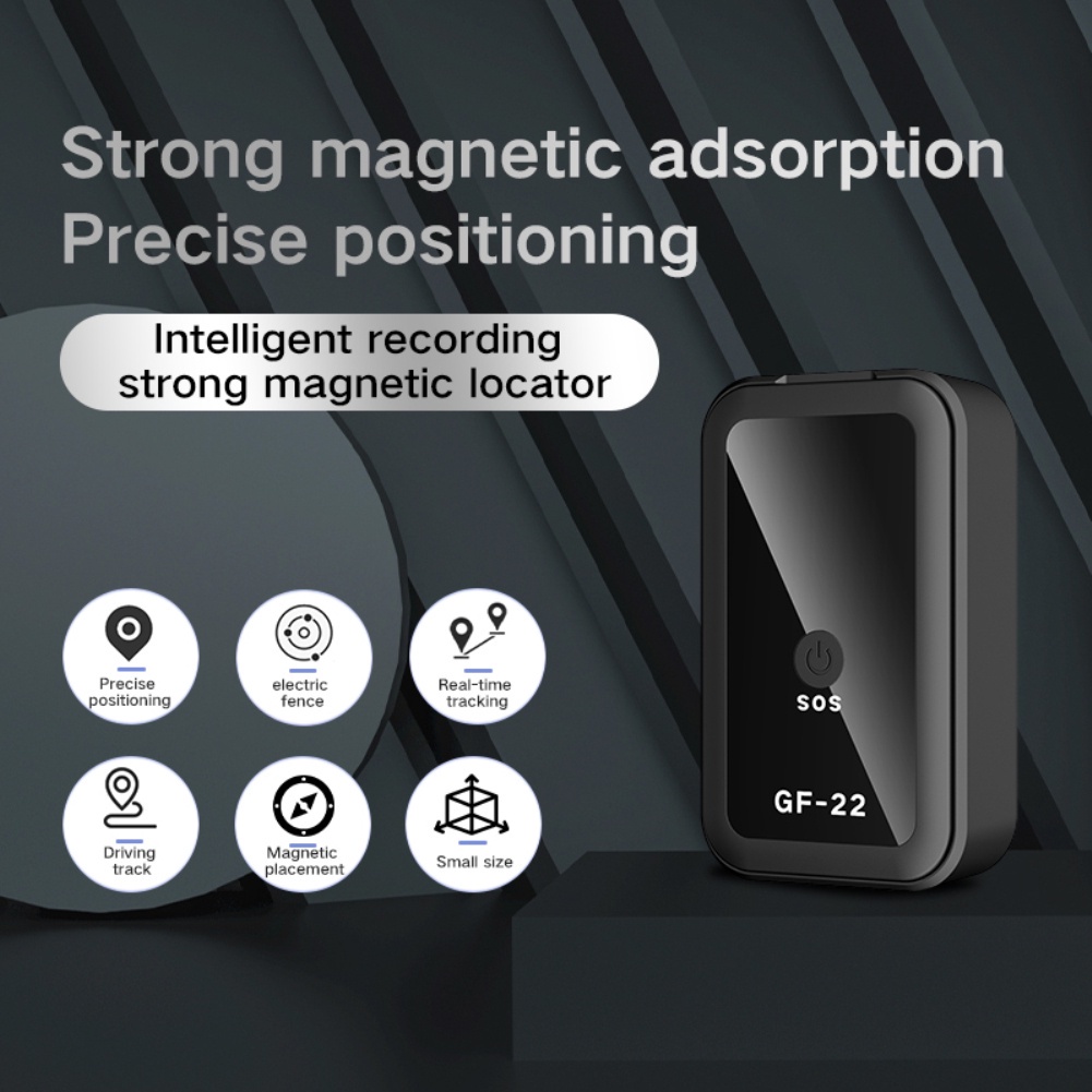 ใหม ่ GF22 Mini GPS Tracker พร ้ อมการควบคุมเสียงแม ่ เหล ็ กป ้ องกันการสูญหายสําหรับ/ยานพาหนะ