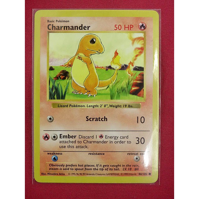 Pokedex 004 S Hitokage Charmander 46 102 Eng Base Set Shadowless Pokemon Card Tcg Pokemon Pokemon Card Jfsr Shopee Thailand