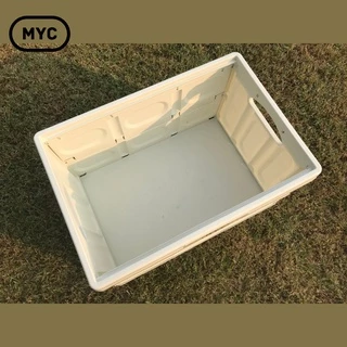MYC ลังเก็บของแค้มป์ปิ้ง พับเก็บได้ ฝาไม้อัด +[แถมฟรี ฝาพลาสติก] camping box ลังแคมป์ปิ้ง