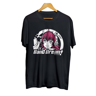 เสื้อยืดใหม่ 2022เสื้อยืดผ้าฝ้าย 100% พิมพ์ลายเกม distro japan CHU2 raise a suilen - BANG DREAM 30sL XL  XXL 3XL