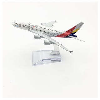 ✔Yalinda Korea Asiana Airlines A380 16cm model airplane kits child Birthday gift toys plane models