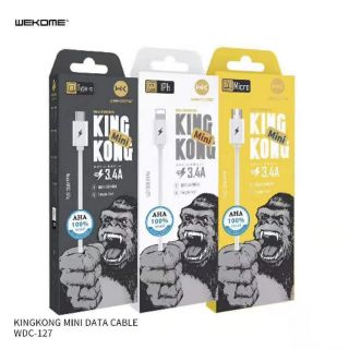 wk wdc-127 kingkong  สายชาร์จ 3.4A ชาร์จเร็ว fast charging(ของแท้ดั้งเดิม)