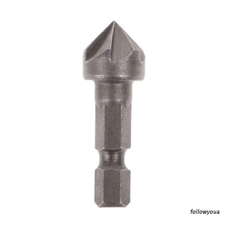 Folღ 6 Flute Countersink Drill Bit เครื่องมือตัดมุม 90 องศาสําหรับงานไม้