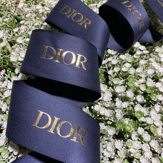 🇪🇺ริบบิ้น dior ribbon สีกรม กว้าง 5 cm แท้100% 🇪🇺 พร้อมส่ง 🇪🇺