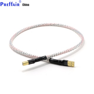 Hifi  Nordost Valhalla Top-rated Silver Plated + Shield USB Cable High Quality Type A to Type B Hifi Data Cable For DAC