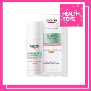 ((ของแท้ฉลากไทย)) Eucerin Pro Acne Solution Day Bright Mattifying SPF30 50 ML.ยูเซอริน ครีมบำรุงผิวหน้า