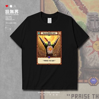 เสื้อยืดแขนสั้น พิมพ์ลาย Dark Soul Sun Knight สําหรับผู้ชาย และผู้หญิงSize S-5XL