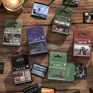 Emmoo สติกเกอร์กระดาษ ลายภาพยนตร์ สไตล์เรโทร 46 แผ่น