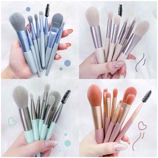 ชุดแปรงแต่งหน้า แปรงแต่งหน้าขนาดพกพา Makeup Brush แปรงเครื่องสําอาง 8 ชิ้น（464）