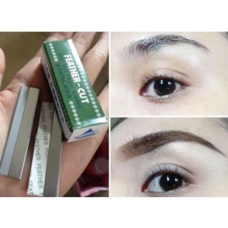 ใบมีดโกนกันคิ้ว ขนนก FEATHER-CUT ของแท้ 💯%
