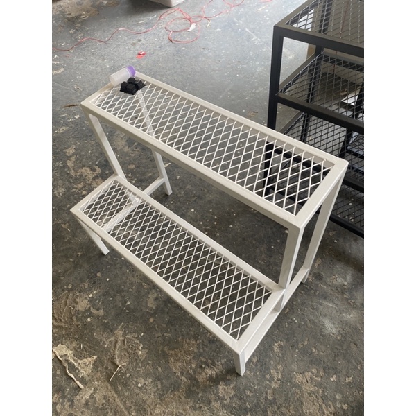 ชั้นวางขั้นบันไดตะแกรงเหล็กฉีก(20/20x70xสูง30/60.cm(สีดำ-@799สีขาวราคา899บาท🌵🌵