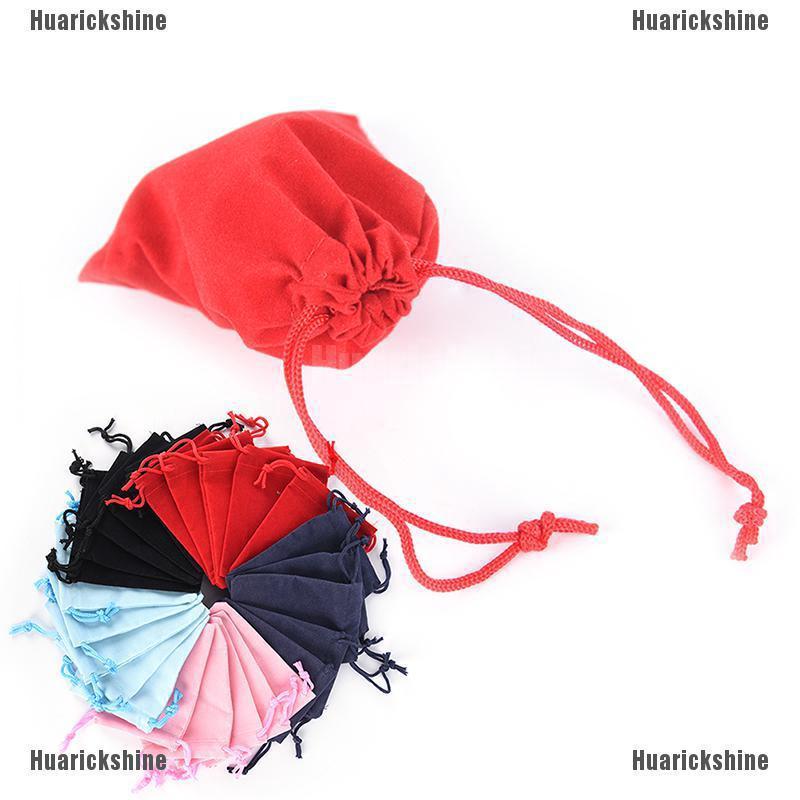 ☆FLA☆10Pcs 7*9Cm Velvet Bag Drawstring Pouch Jewelry Packing Wedding Gift Bags