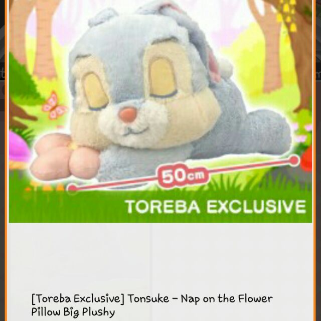 ❌หมดค่ะ❌[TOREBA][🇯🇵นำเข้าจากญี่ปุ่น🇯🇵]ตุ๊กตากระต่าย [Toreba Exclusive]Tonsuke - Nap on the Flower Pillow Big Plushy