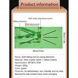 golf swing direction mat