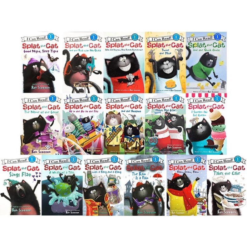 I Can Read Level 1 - Splat The Cat 16 Stories Books Set (No CD ...