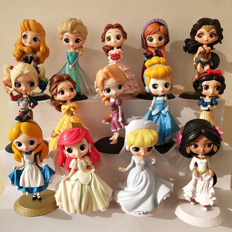 ของเล่นตุ๊กตาเจ้าหญิงดิสนีย์ Frozen Cinderella Alice Mermaid Snow White สําหรับตกแต่งเค้ก