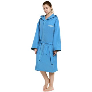 CRESSI UNISEX MICROFIBRE BATHROBE-เสื้อคลุมอาบน้ำ ผ้าไมโครไฟเบอร์ สำหรับผู้หญิงและผู้ชาย