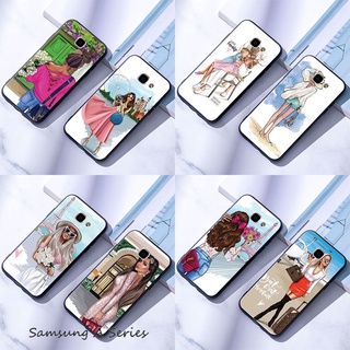 เคสโทรศัพท์ Samsung Galaxy A5 A7 2015 2016 2017 เคสซิลิโคนนิ่ม ลายการ์ตูนรูปผู้หญิง ดีไซน์เก๋