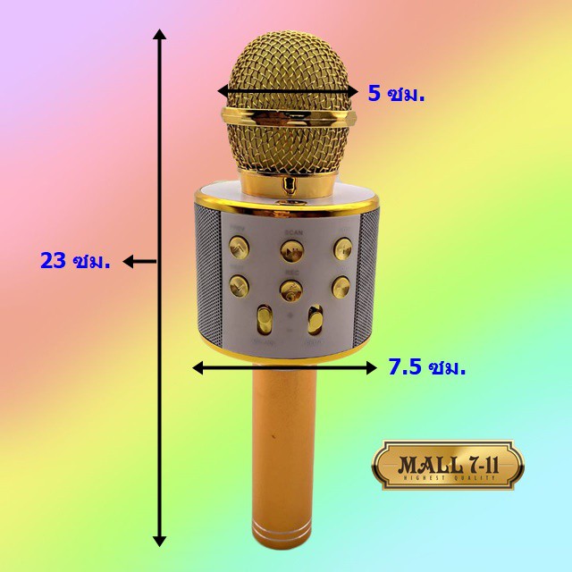 WS-858 เครื่องเล่นคาราโอเกะ บลูทูธ ไร้สาย ลำโพง ในตัวเดียว
