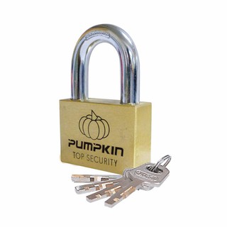 กุญแจ แม่กุญแจ ระบบลูกปืน ทองเหลืองแท้ pumpkin (4 ดอก) ๅๅรุ่น PTT-S40 (39202) คอสั้น ขนาด 40 มม.