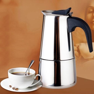 กาต้มกาแฟสด สแตนเลส เครื่องชงกาแฟสด หม้อต้มกาแฟแบบพกพา moka pot  xlamp