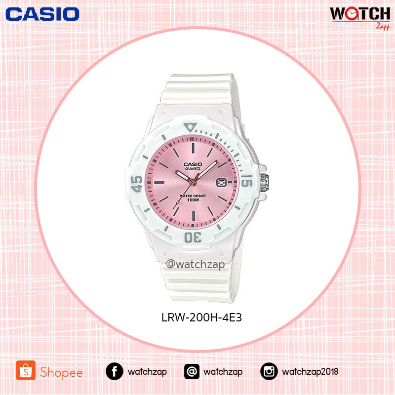 Casio Standard นาฬิกาข้อมือผู้หญิง สายเรซิ่น รุ่น LRW-200H Series