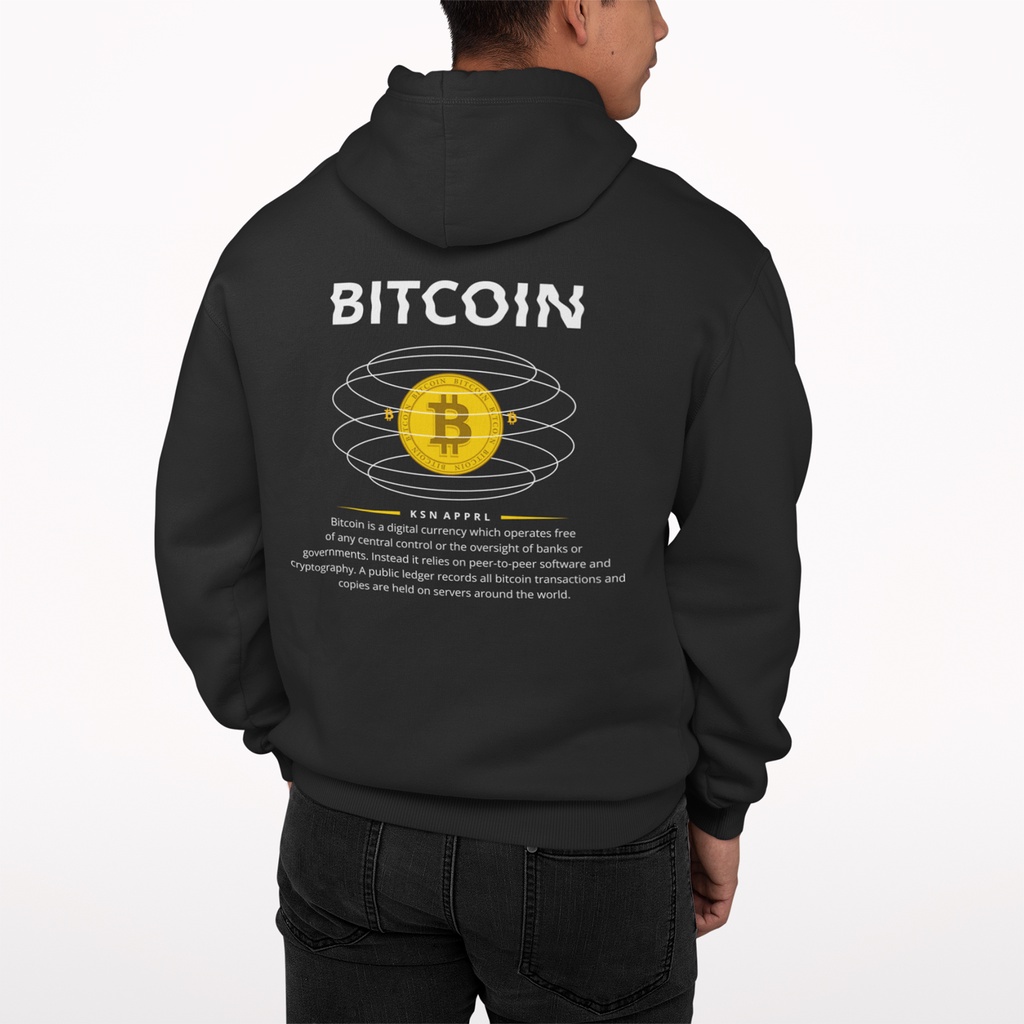 Crypto Hoodie Jacket "Bitcoin Streetwear" - Bitcoin / เครื่องแต่งกายเสื้อยืด / เสื้อยืด Bitcoin / Cr