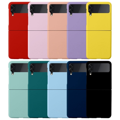 🇰🇷 【Z Flip 4 / 3 Korean Phone Case 】 Simple Color Samsung Galaxy Slim Case Polycarbonate Handmade From Korea