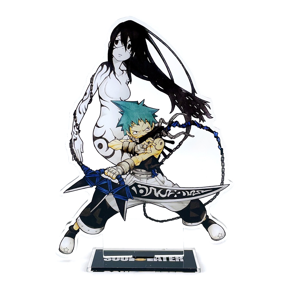 ตัวละคร Soul Eater Black star อะคริลิคยืนฟิกเกอร์โมเดลเค้ก topper อะนิเมะ