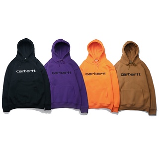 Carhartt เสื้อกันหนาว มีฮู้ด ปักลาย สไตล์ฮิปฮอป สตรีท คลาสสิก