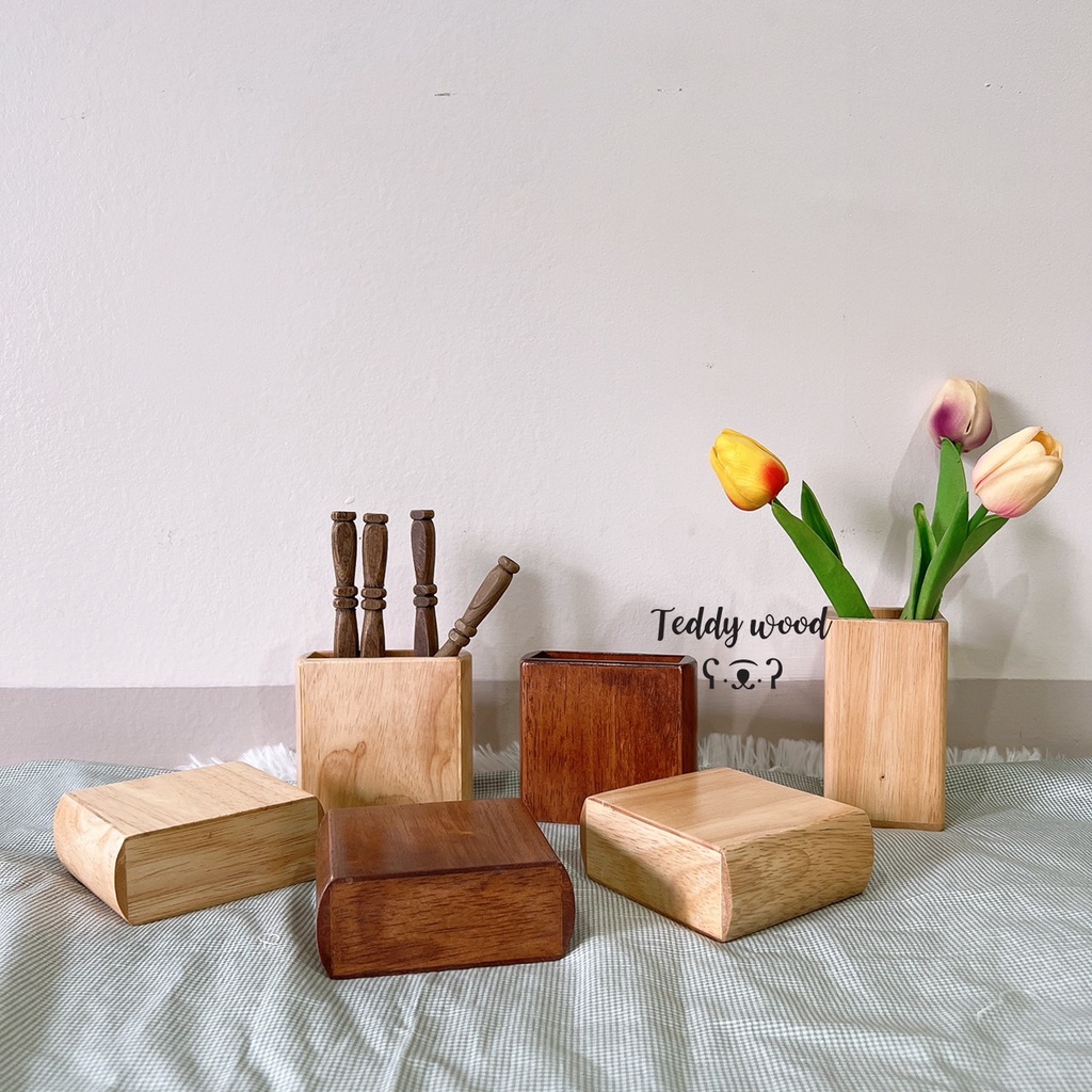 กล่องปากกา กล่องทำจากไม้จริง