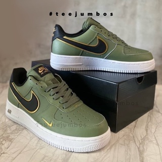 รองเท้า Nike Air Force 1 Low 07 LV8 Double Swoosh Olive Gold Black 🌵🌈🔥 สินค้าพร้อมกล่อง