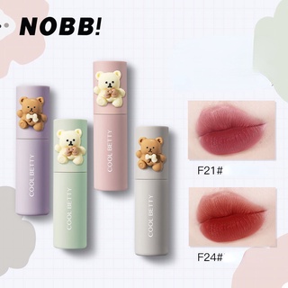 Nobb ลิปสติก ลิปกลอส รูปหมีน่ารัก ให้ความชุ่มชื้น กันน้ํา ติดทนนาน