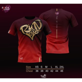 [NEW ] สีแดง เสื้อวิ่ง RUN FOR LOVE (Happiness)