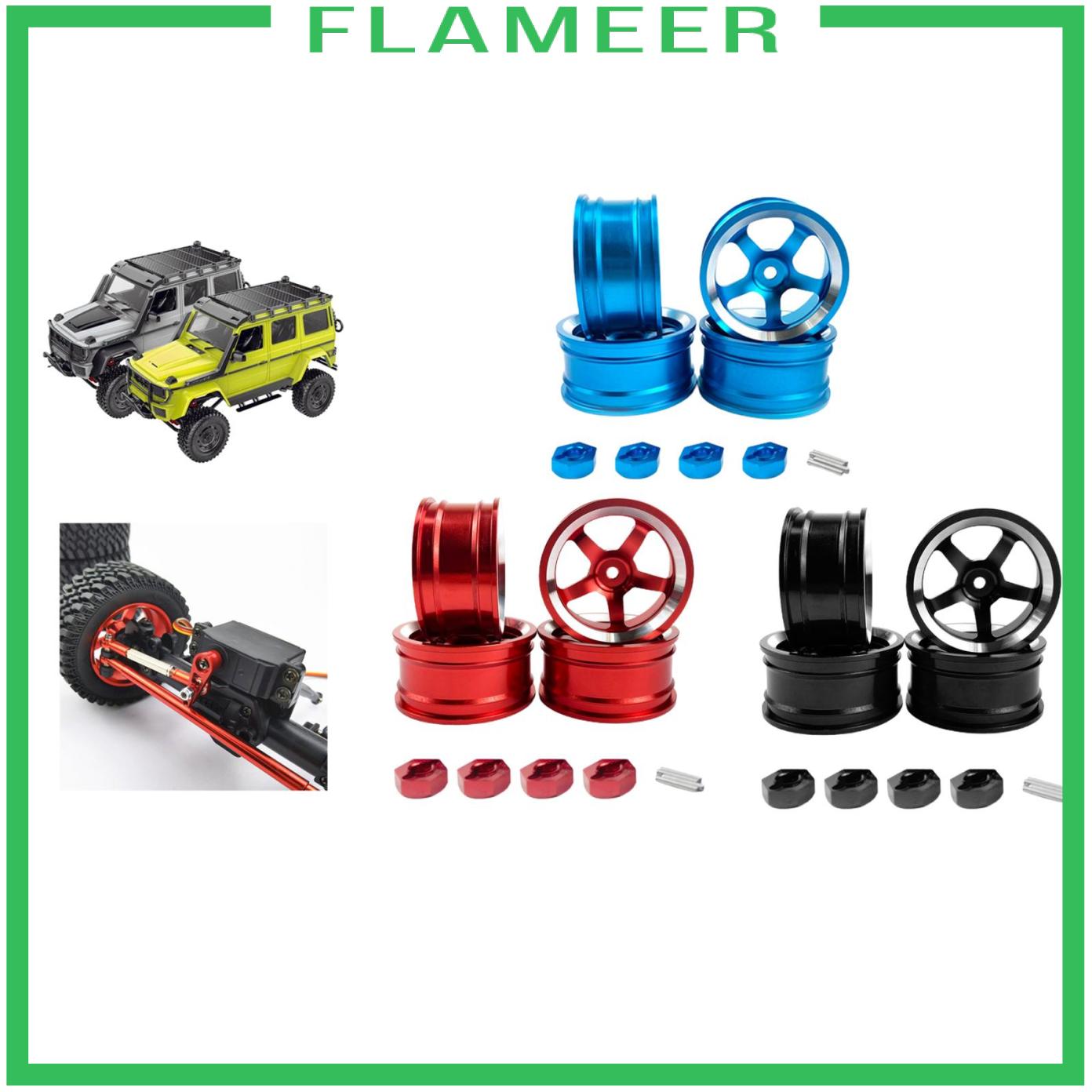 Flameer ขอบล้อโลหะ 4 ชิ้นสําหรับ Mn86Ks Mn86 Mn 112 Rc รถบรรทุกอะไหล่สี ...