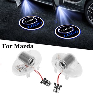 โคมไฟโปรเจคเตอร์ Led รูปโลโก้ Welcome อุปกรณ์เสริม สําหรับติดประตูรถยนต์ Mazda 6 RX8 A8 RX-8 Cx9 Cx-9