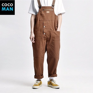 COCO-MAN ชุดเอี๊ยมผู้ชายทรงOversize เดินตะเข็บสวย สไตล์วินเทจ