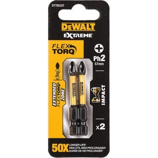 DEWALT ชุดดอกไขควง2ชิ้น DT70532T-QZ Ph2 50mm (2 Piece)