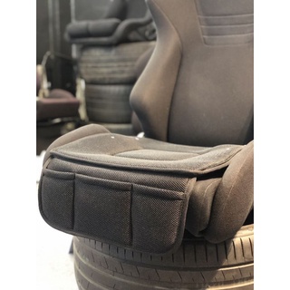 เบาะรองนั่ง เบาะพร้อมที่ใส่ของด้านหน้า เบาะอเนกประสงค์ TM Car Seat Cushion Black Designed in Japan เบาะนั่ง ภายในรถยนต์