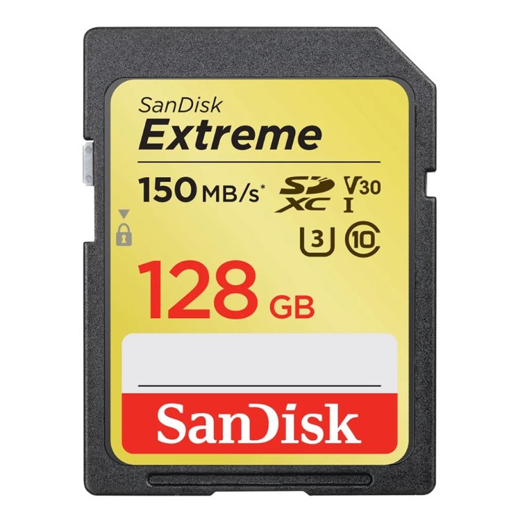 ส่งฟรี SANDISK 128 GB SD CARD (เอสดีการ์ด)  EXTREME SDXC CLASS 10 (SDSDXV5_128G_GNCIN) ฟรีปลายทาง