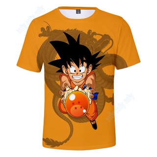 เสื้อยืด พิมพ์ลายอนิเมะ DragonBall Super สําหรับเด็กผู้ชาย และเด็กผู้หญิง