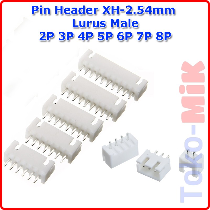 JST XH2.54 XH 2.54 มม.2.54 มม.Header ชาย 2P 3P 4P 5P 6P 7P 8P