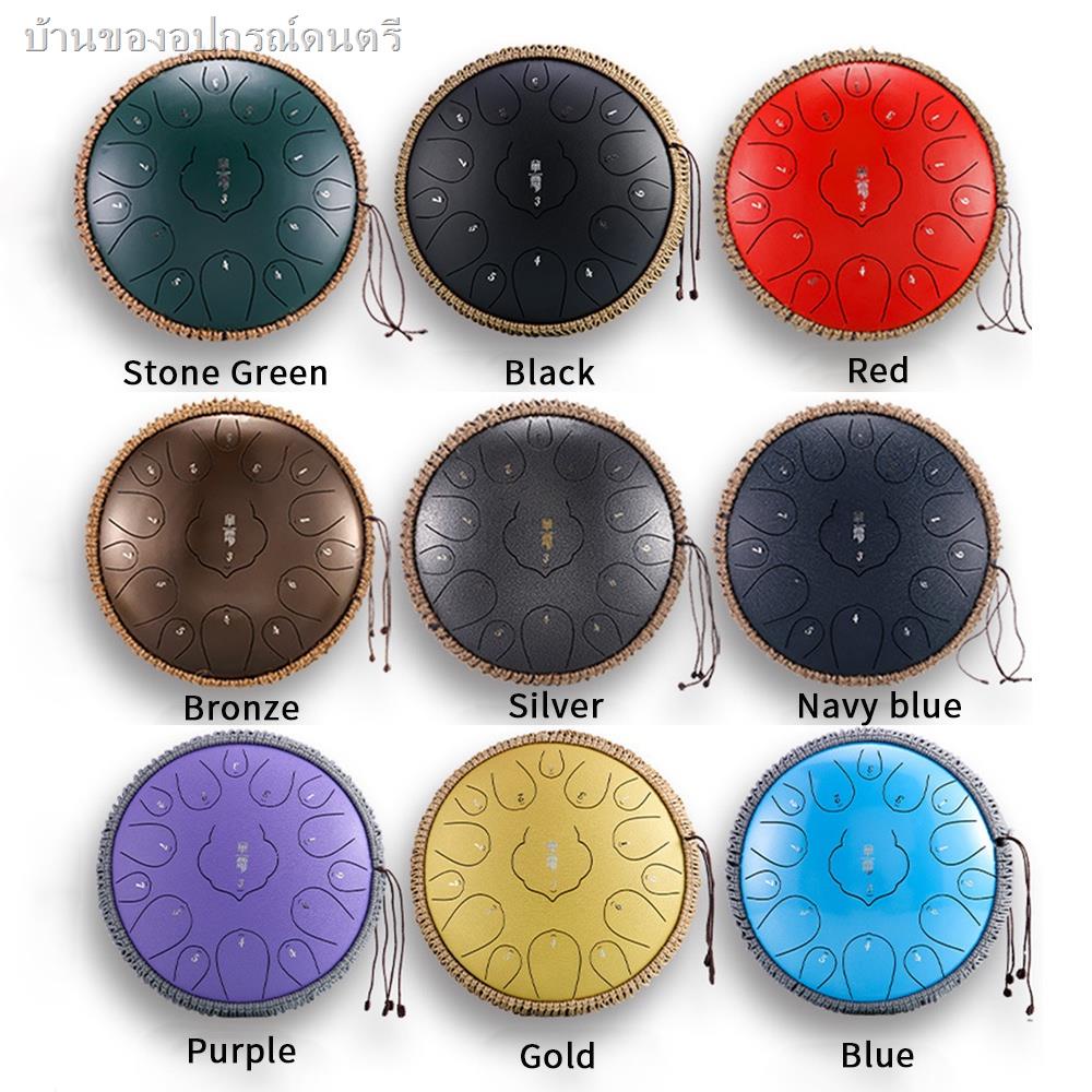ↂSteel Tongue Drum 13 Inch 15 Tones D Key Tank Drum Tamborine ...