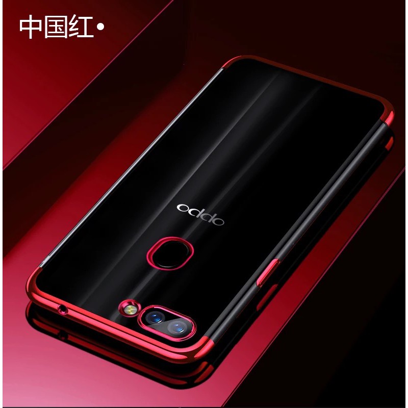Case OPPO A5S / A7 / A12 เคสนิ่ม ขอบสีหลังใส เคสกันกระแทก สวยและบาง TPU CASE เคสซีลีโคน สินค้าใหม่ ส่งจากไทย