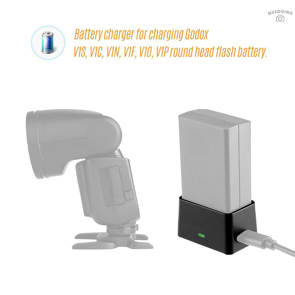 Chargeur USB-C Godox VC26 - Parfait Pour Les Batteries De Flash V860III Et V1 - Compact Et Fiable