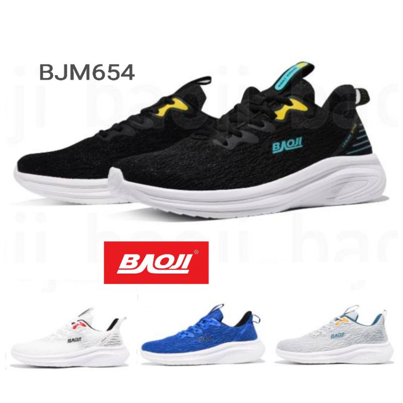 รองเท้าผ้าใบ​ Sneaker 654 Baoji 41-45 ใส่เรียน ทำงาน​ เที่ยวเล่น​ BJM654 เทา​ ดำ​ น้ำเงิน​ ขาว
